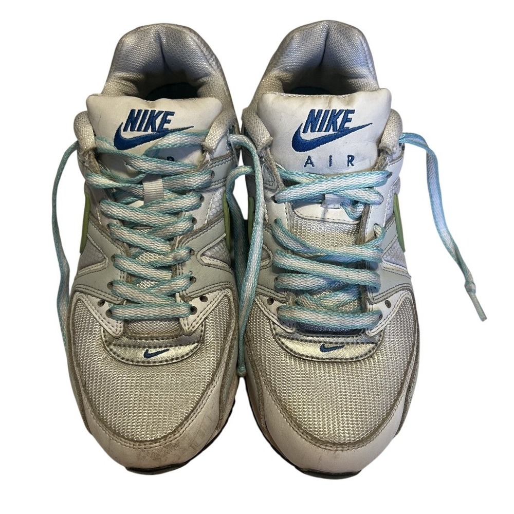 Nike Air Max Women's Athletic Shoes White Green Blue Size 8.5 US